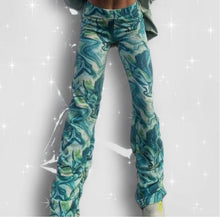 Load image into Gallery viewer, Atlantis Swirl Long Ruched Pants